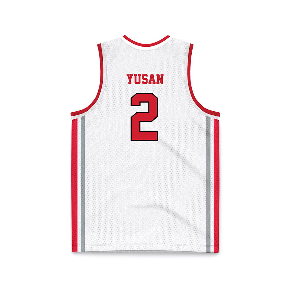 Fairfield - NCAA Women's Basketball : Selen Yusan - White Basketball Jersey-1