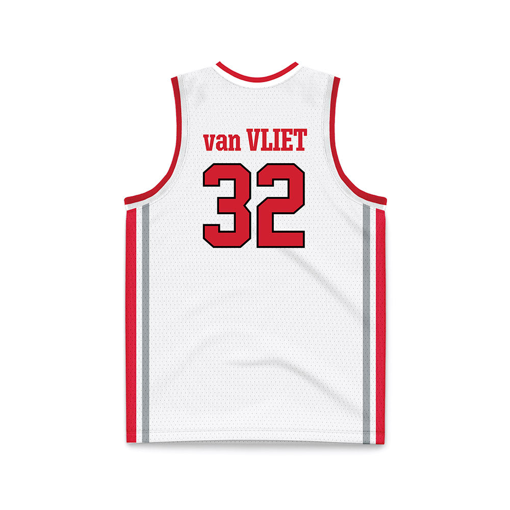 Fairfield - NCAA Women's Basketball : Milou van Vliet - White Basketball Jersey-1