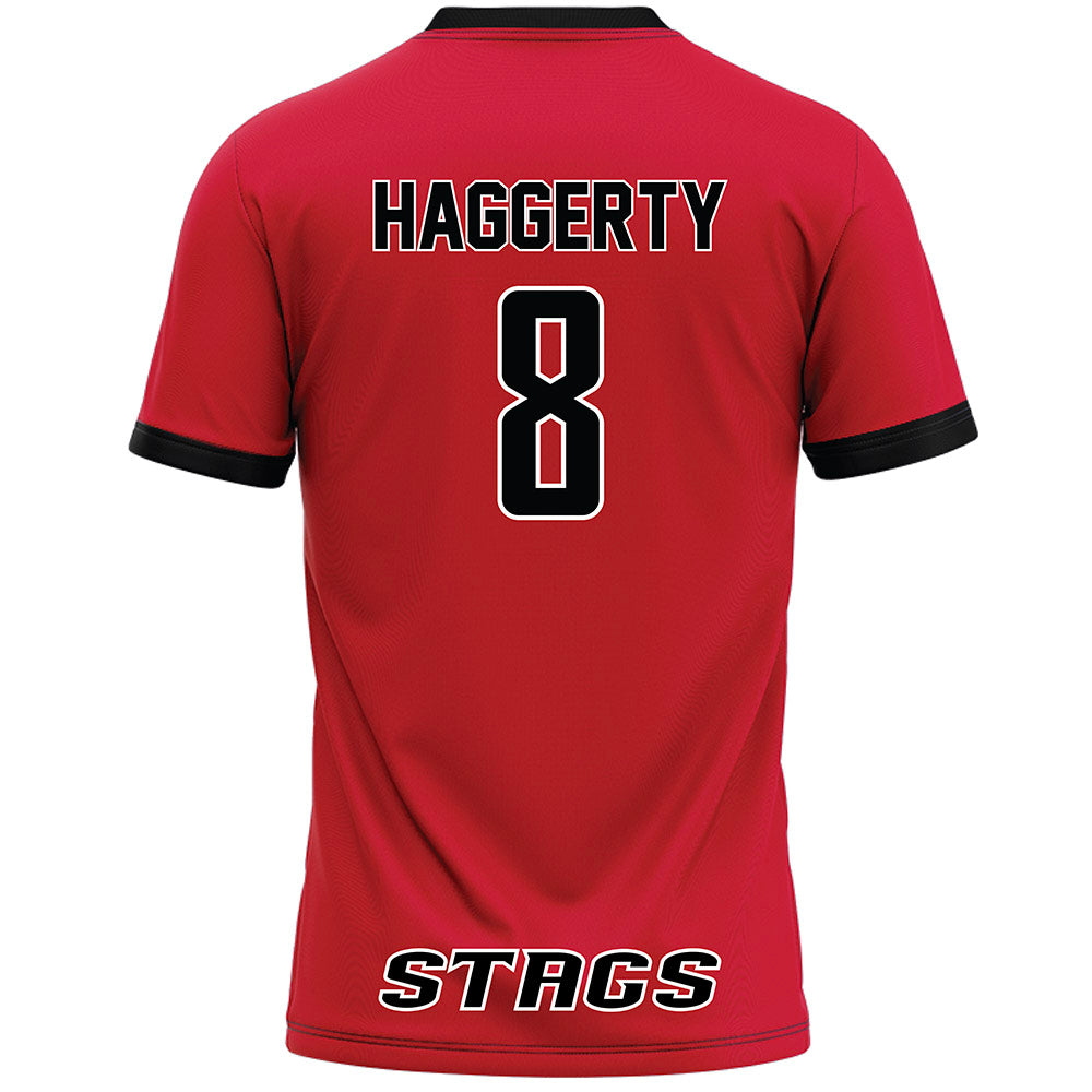 Fairfield - NCAA Women's Lacrosse : Kelly Haggerty - Red Lacrosse Jersey-1