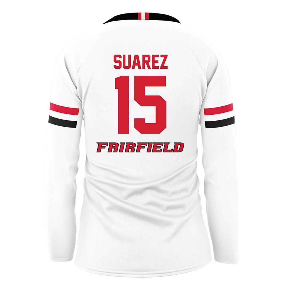 Fairfield - NCAA Women's Volleyball : Daniella Suarez - White Volleyball Jersey-1