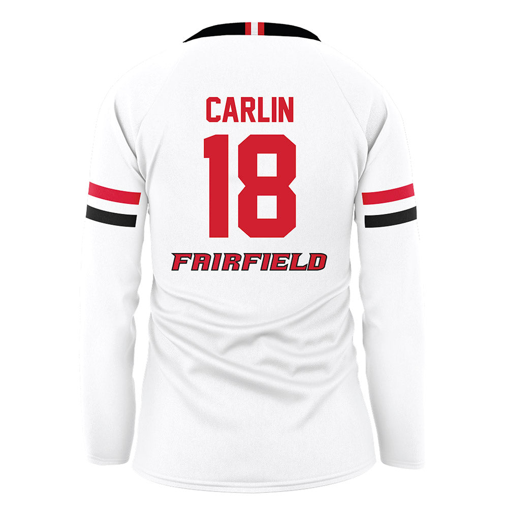 Fairfield - NCAA Women's Volleyball : Natalie Carlin - White Volleyball Jersey-1