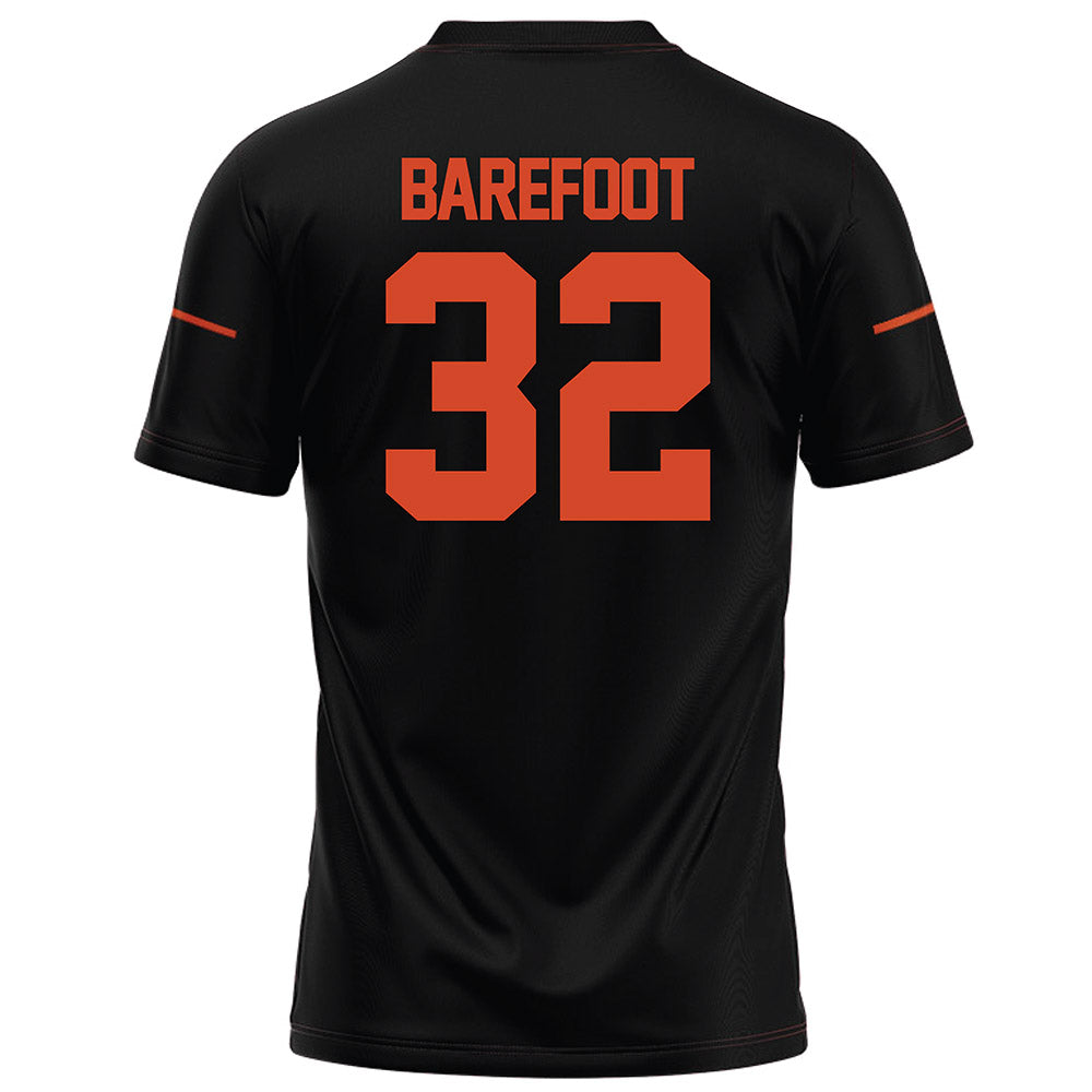 Campbell - NCAA Football : Vince Barefoot - Black Football Jersey-1