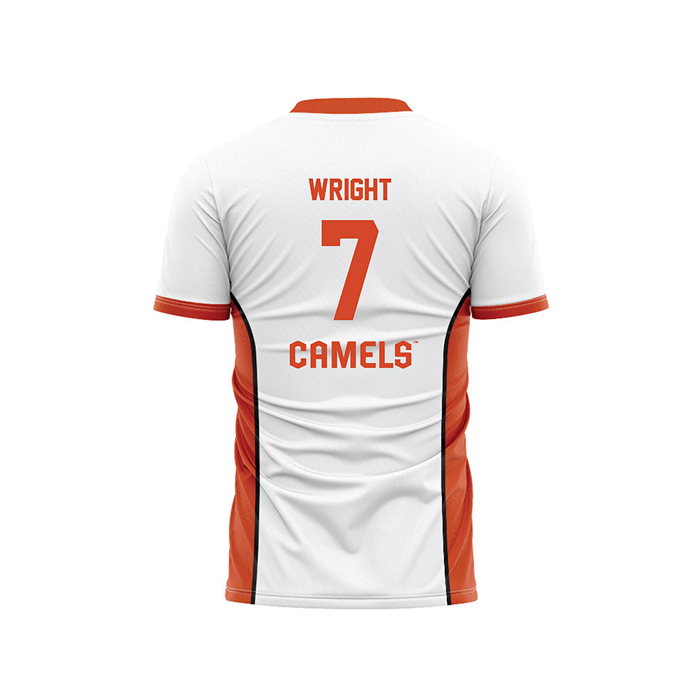 Campbell - NCAA Men's Soccer : Marco Wright - White Soccer Jersey-1