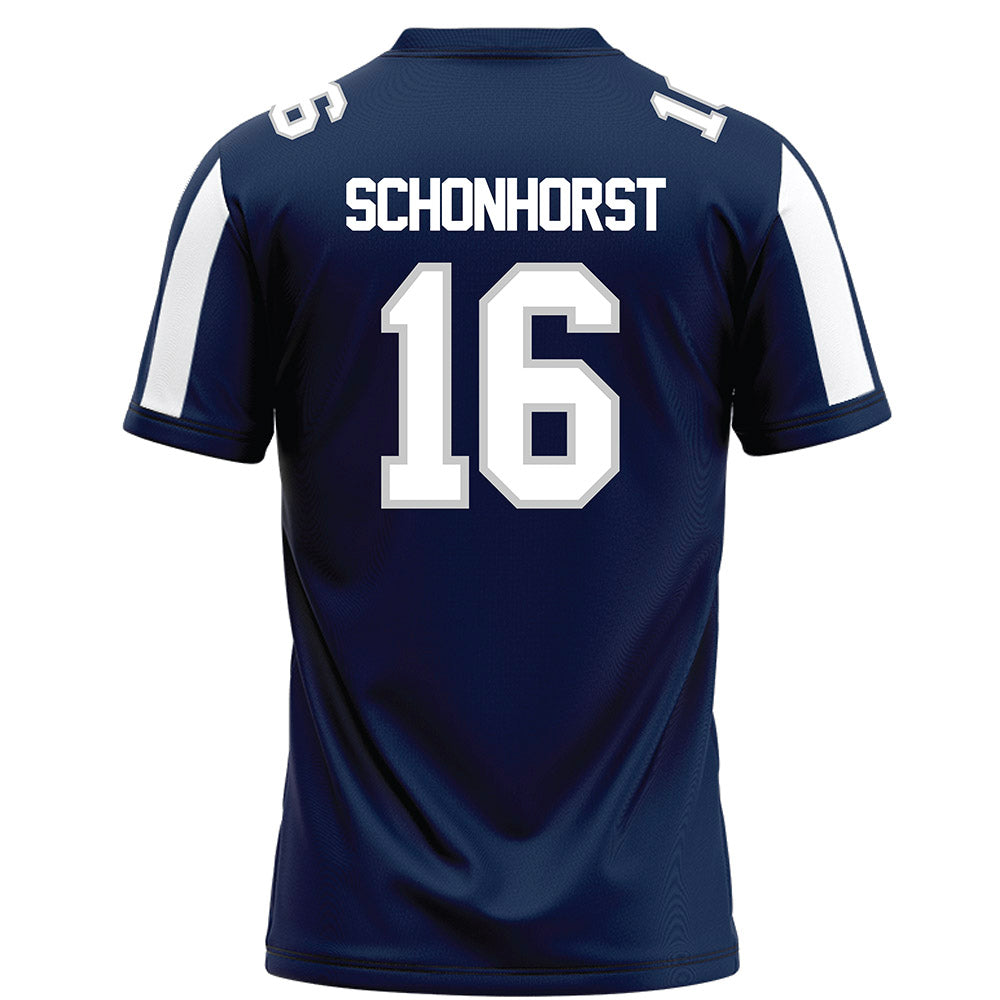 BU - NCAA Football : Blair Schonhorst - Blue Football Jersey-1