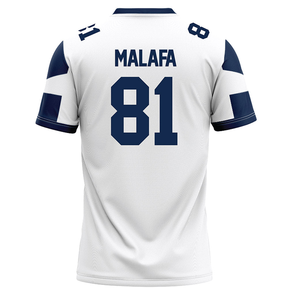 BU - NCAA Football : Ethan Malafa - White Football Jersey