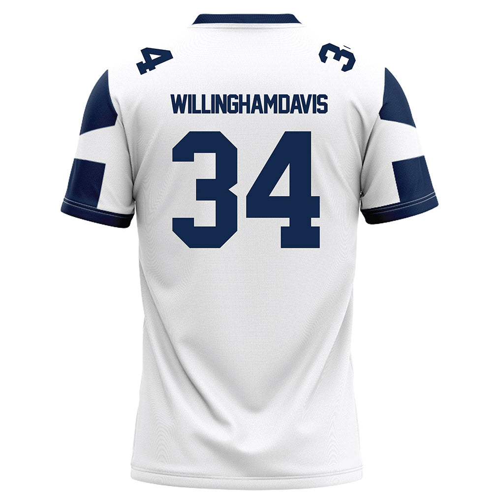 BU - NCAA Football : Zac Willingham-Davis - White Football Jersey-1