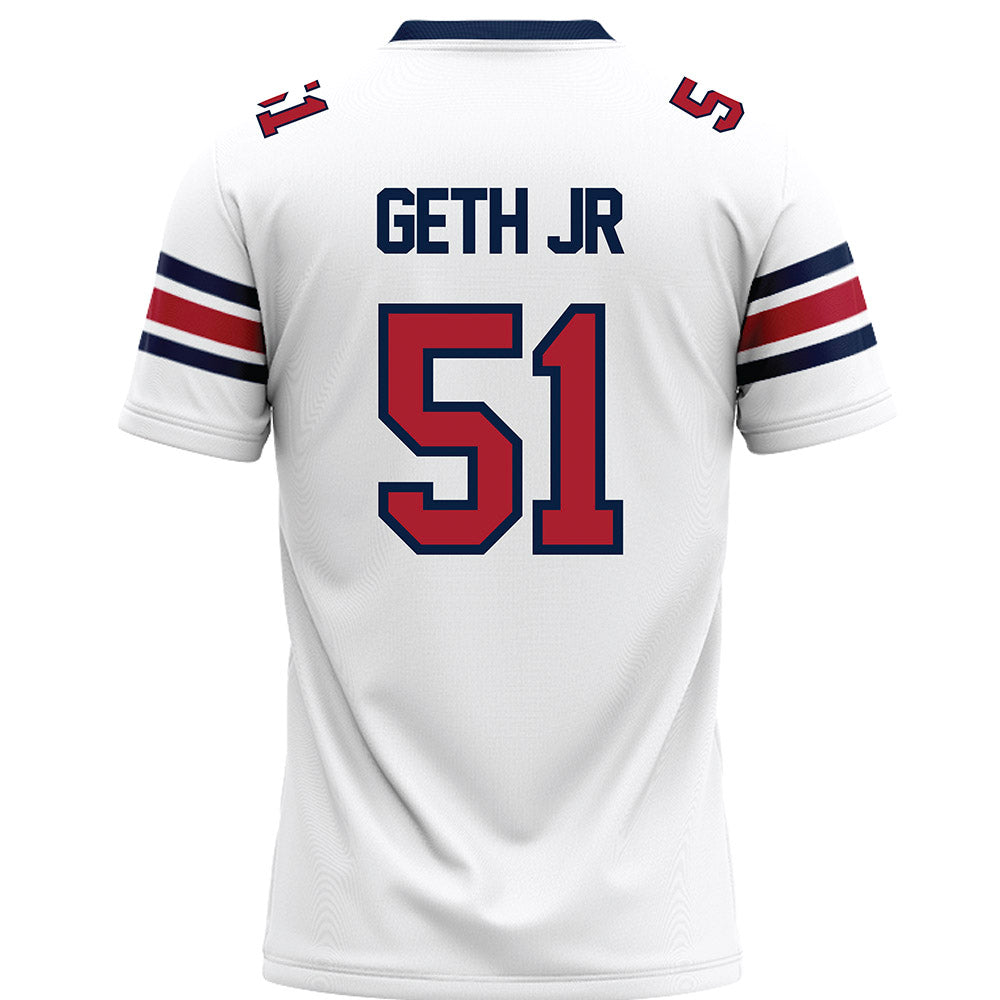 Liberty - NCAA Football : DJ Geth Jr - White Premium Football Jersey-1