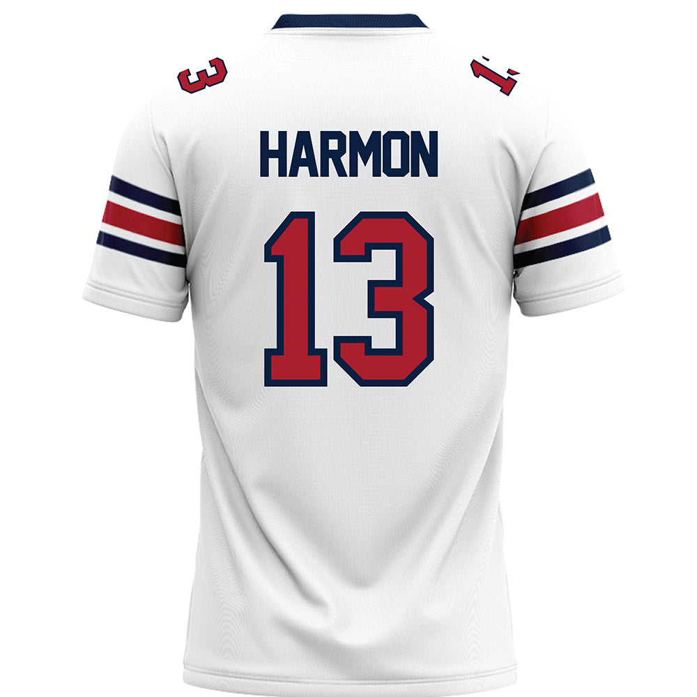 Liberty - NCAA Football : Damond Harmon - White Premium Football Jersey-1