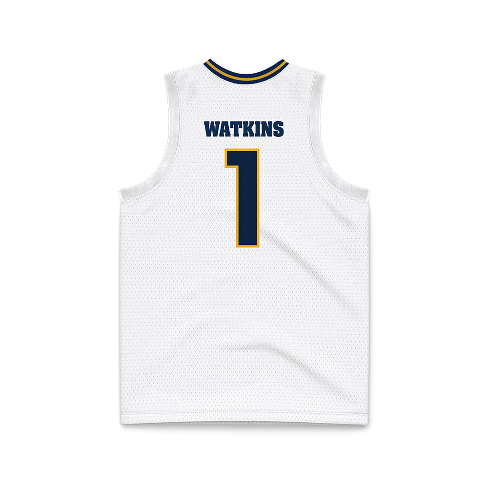 UTC - NCAA Men's Basketball : Brennan Watkins - White Basketball Jersey-1