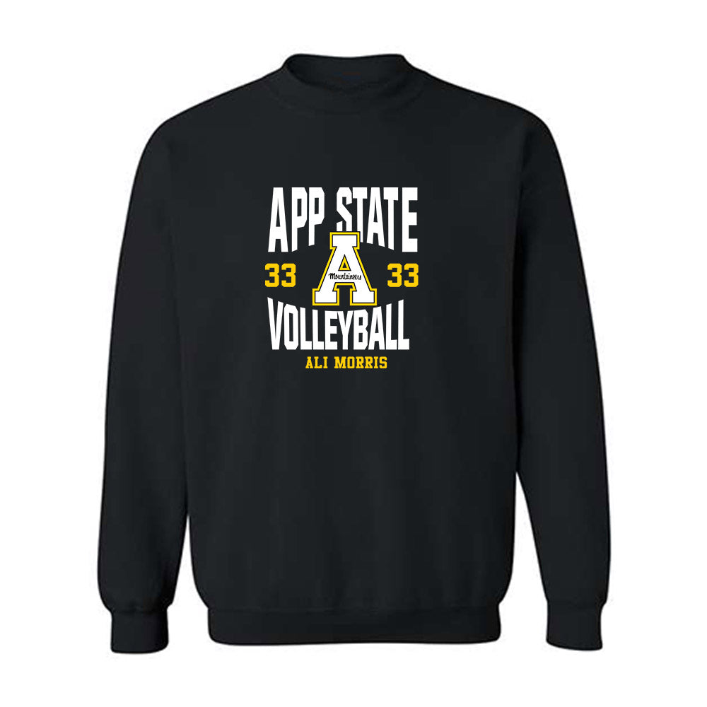 App State - NCAA Women's Volleyball : Ali Morris - Fashion Shersey Crewneck Sweatshirt-0
