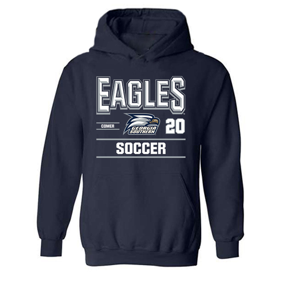 Georgia Southern - NCAA Women's Soccer : Addison Comer - Classic Fashion Shersey Hooded Sweatshirt-0