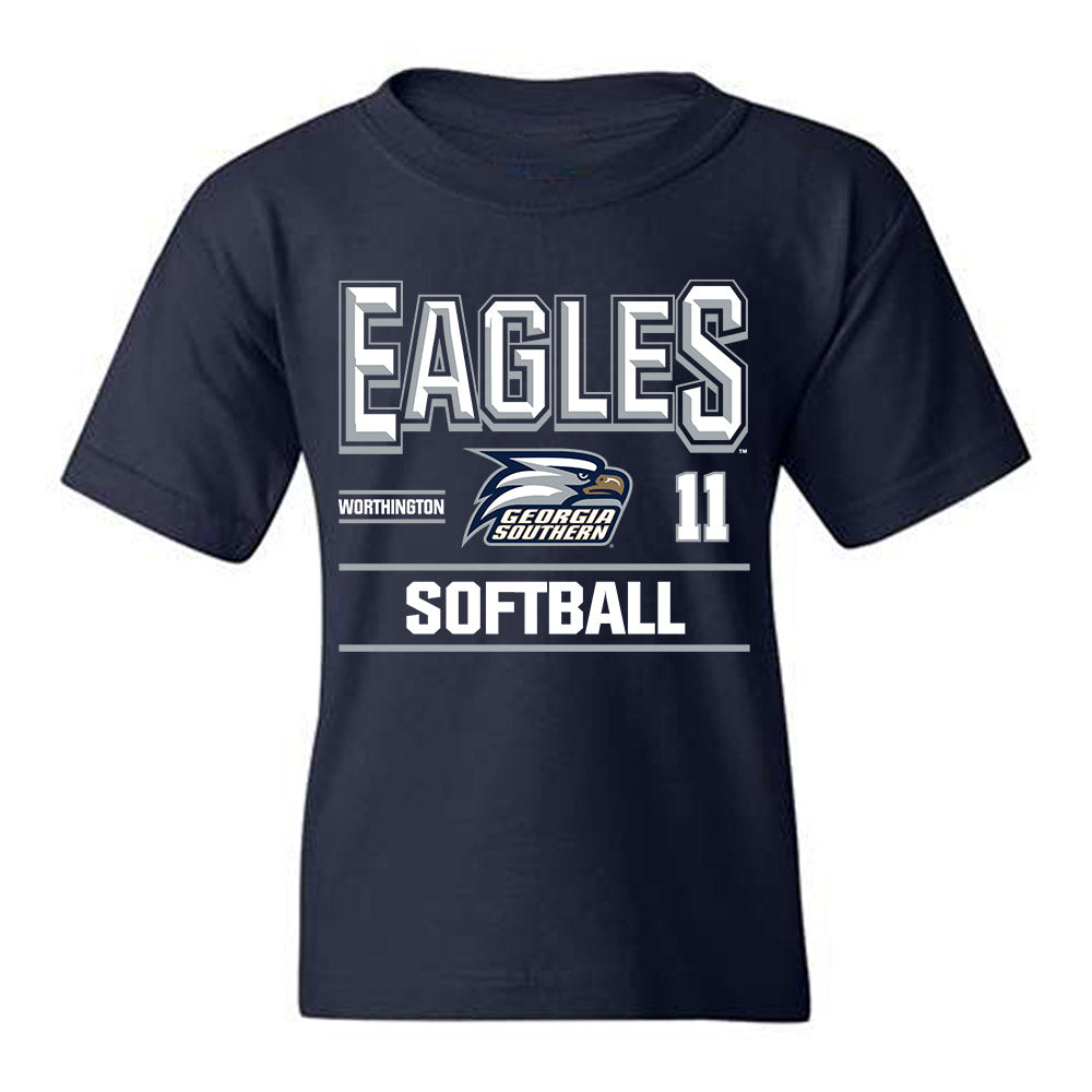 Georgia Southern - NCAA Softball : Hannah Worthington - Classic Fashion Shersey Youth T-Shirt-0
