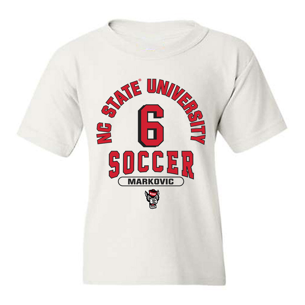 NC State - NCAA Men's Soccer : Nikola Markovic - Classic Shersey Youth T-Shirt-0