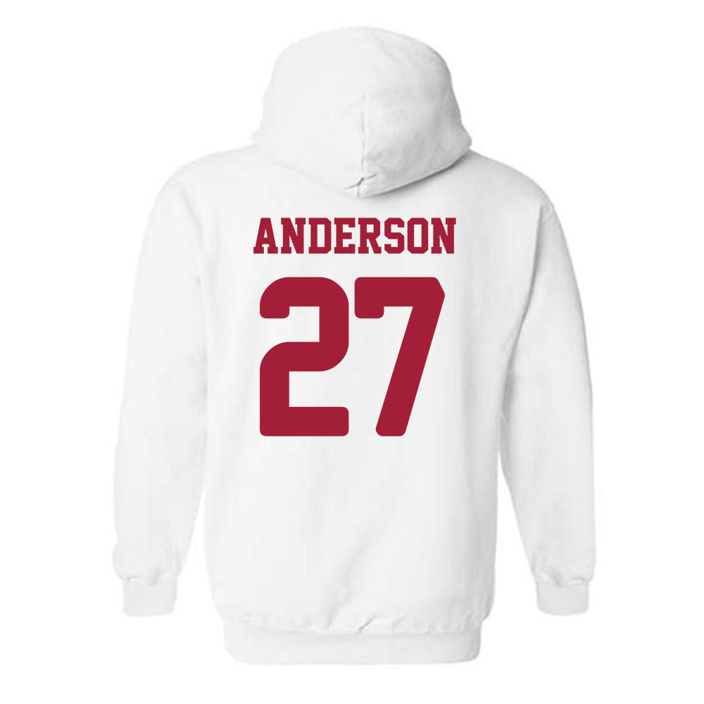 Arkansas - NCAA Women's Soccer : Dejionee Anderson - Replica Shersey Hooded Sweatshirt