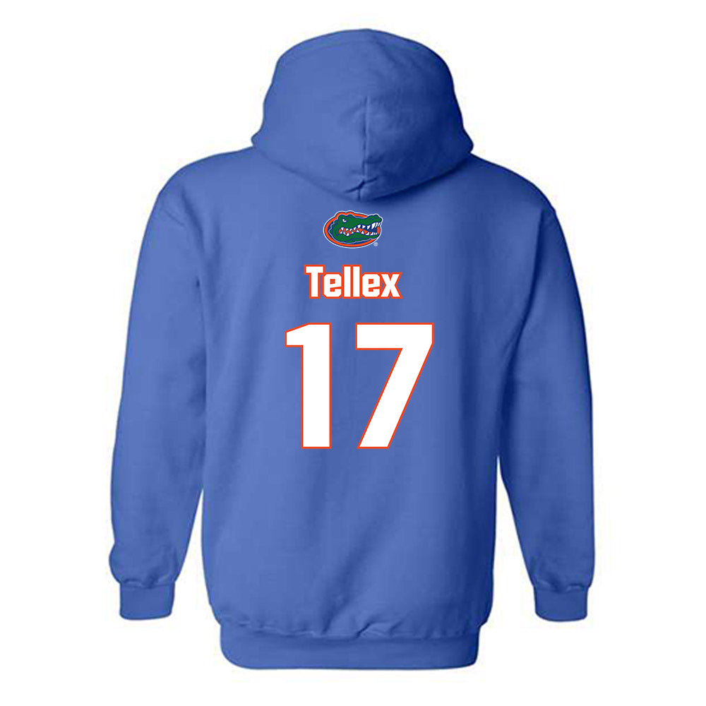 Florida - NCAA Women's Soccer : Delaney Tellex - Replica Shersey Hooded Sweatshirt
