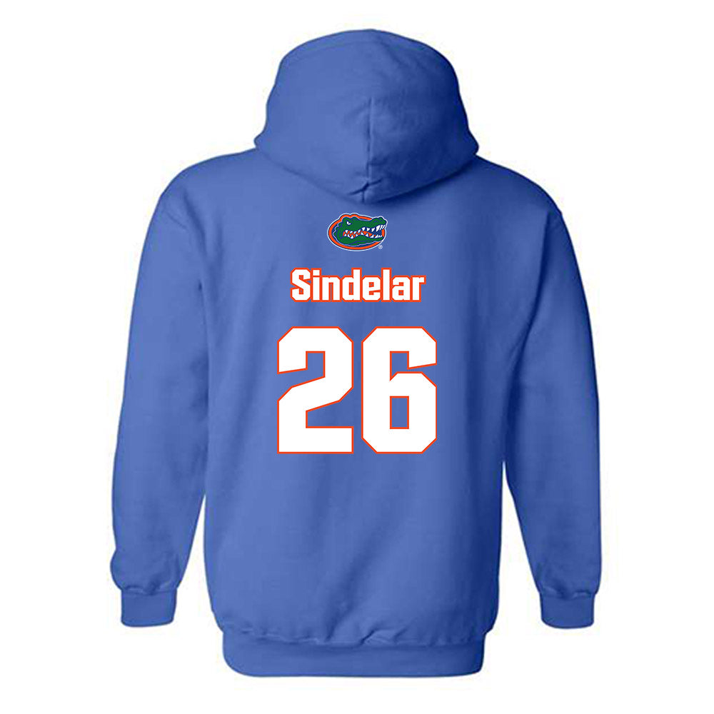 Florida - NCAA Women's Soccer : Sophia Sindelar - Replica Shersey Hooded Sweatshirt-1