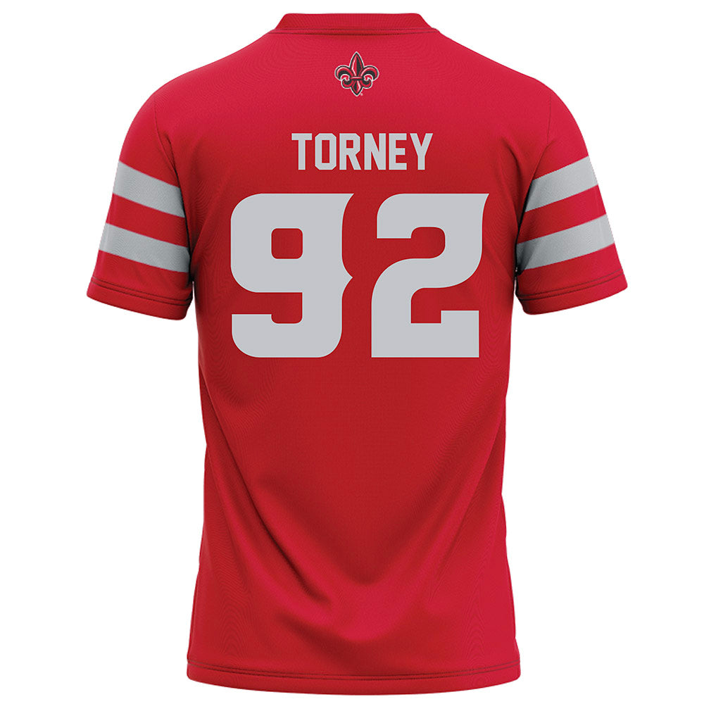 Louisiana - NCAA Football : Nathan Torney - Red Football Jersey-1