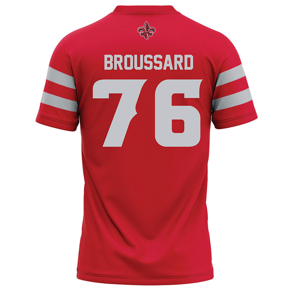 Louisiana - NCAA Football : Matthew Broussard - Football Jersey Red