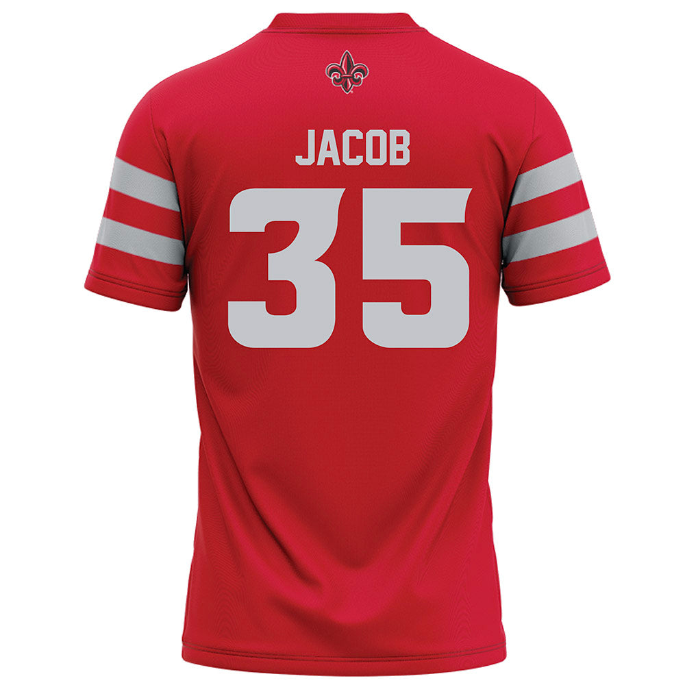 Louisiana - NCAA Football : Collin Jacob - Red Football Jersey-1