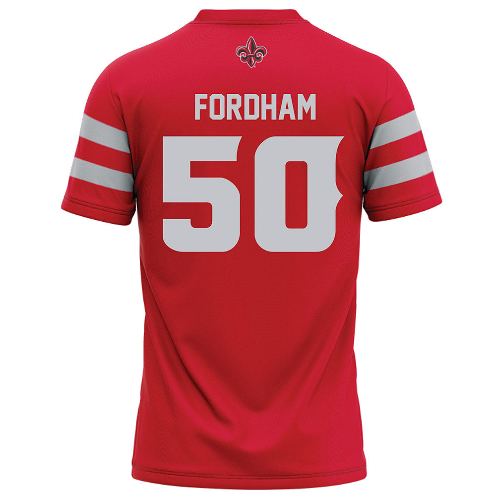 Louisiana - NCAA Football : Cooper Fordham - Red Football Jersey-1