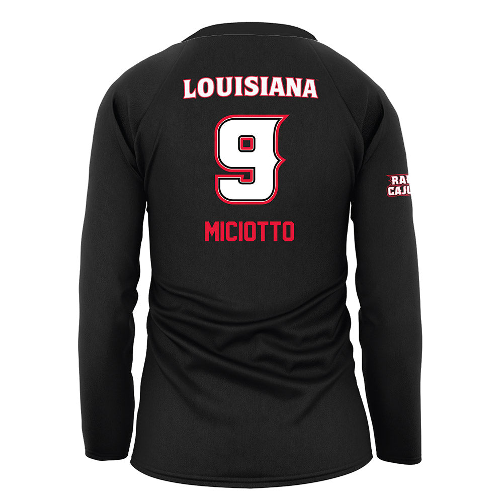 Louisiana - NCAA Women's Volleyball : Rhyan Miciotto - Black Volleyball Jersey-1
