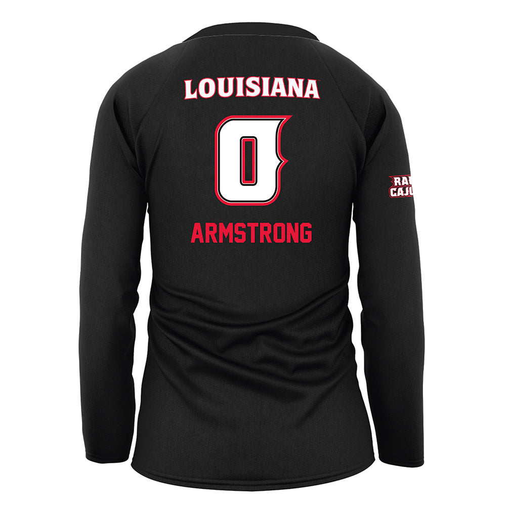 Louisiana - NCAA Women's Volleyball : Sophia Armstrong - Black Volleyball Jersey-1