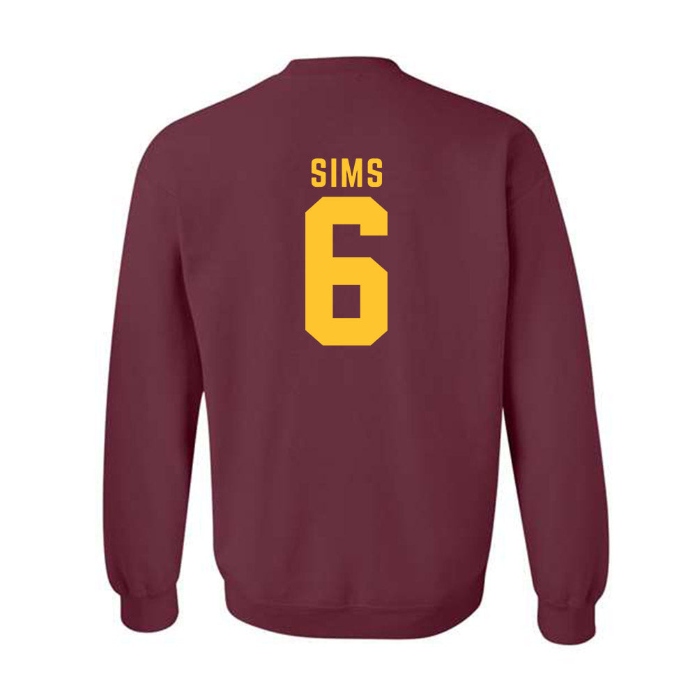 Arizona State - NCAA Football : Jeff Sims - Classic Shersey Crewneck Sweatshirt-1