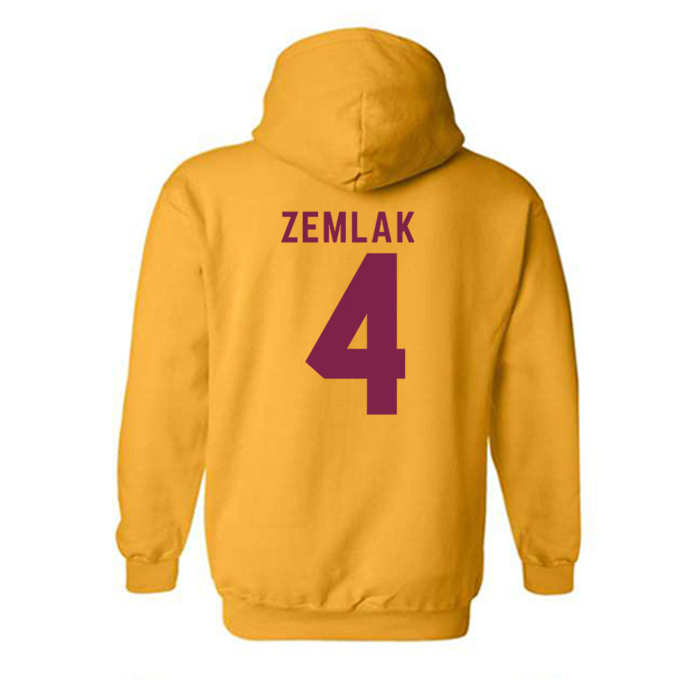 Arizona State - NCAA Men's Ice Hockey : Austin Zemlak - Classic Shersey Hooded Sweatshirt-1