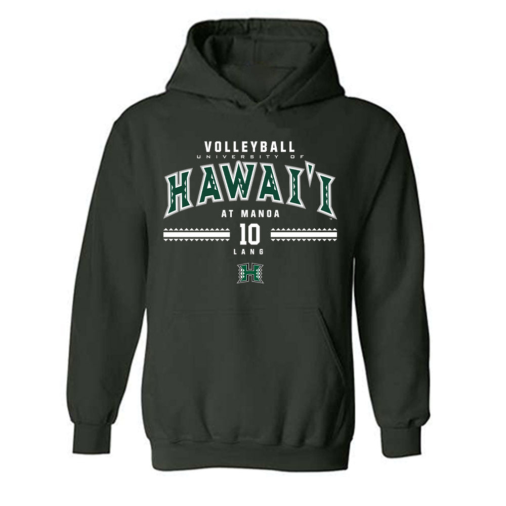 Hawaii - NCAA Women's Volleyball : Katherine Lang - Classic Fashion Shersey Hooded Sweatshirt-0