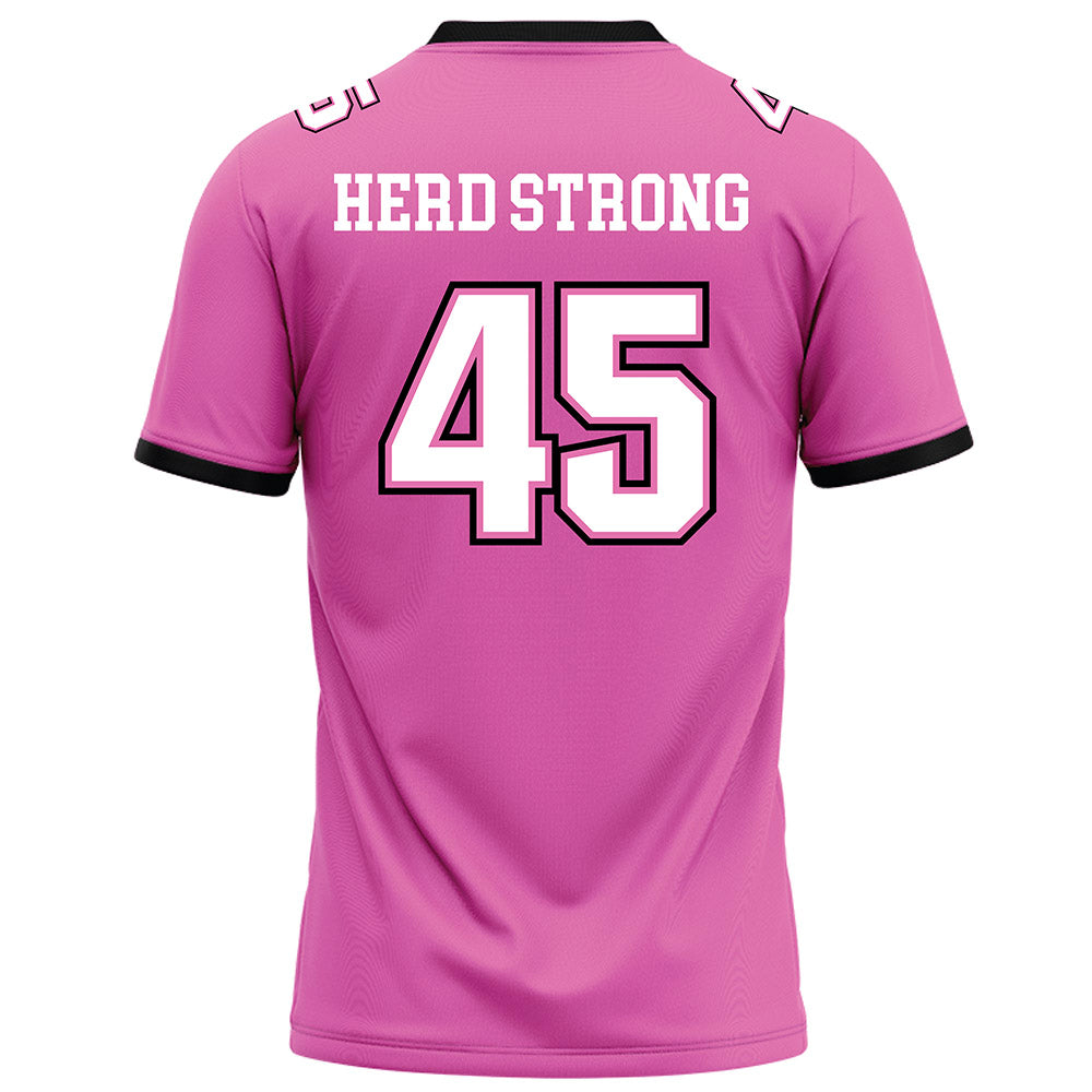 Marshall - NCAA Football : Brock Walters - Pink Football Jersey-1
