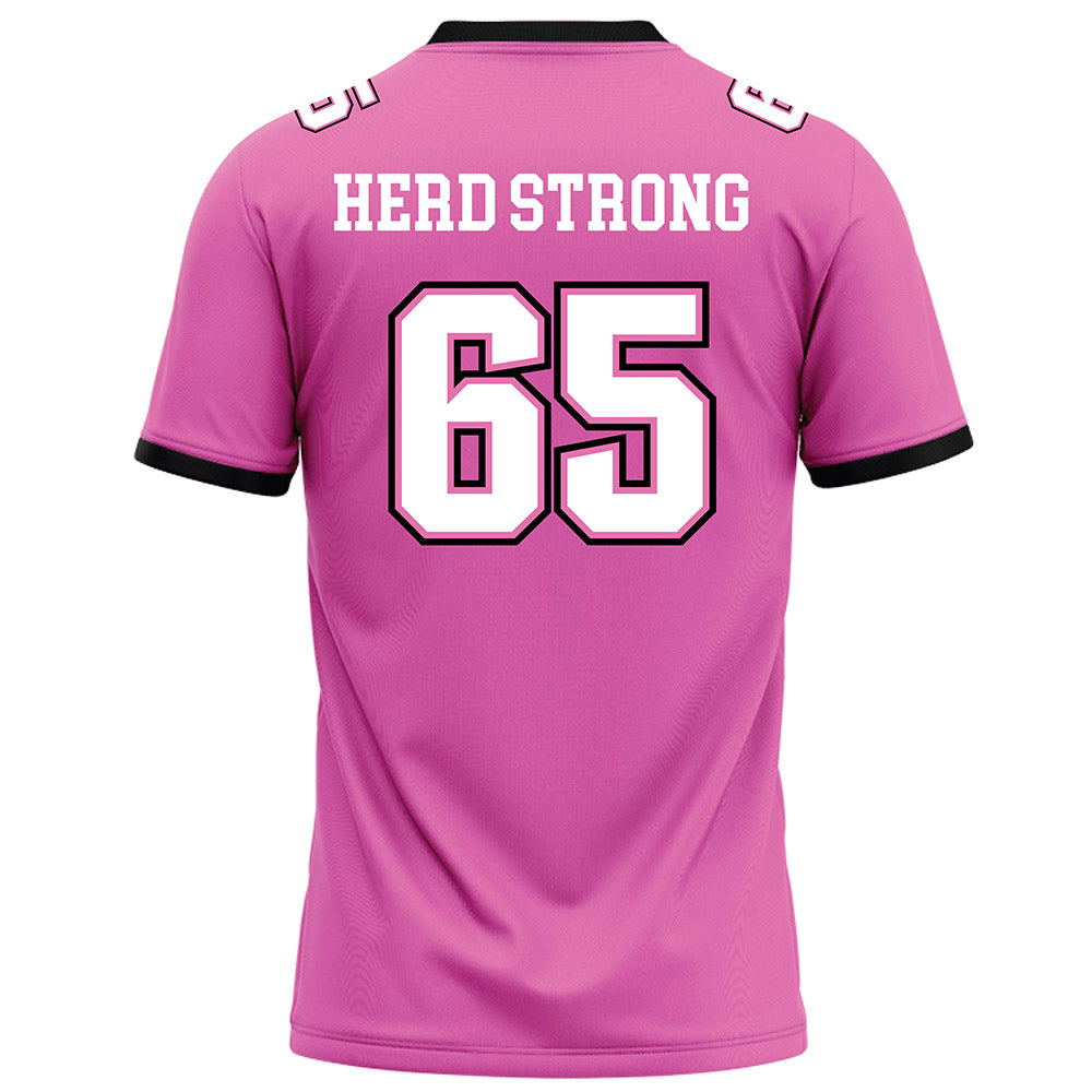 Marshall - NCAA Football : Parker Brault - Pink Football Jersey-1