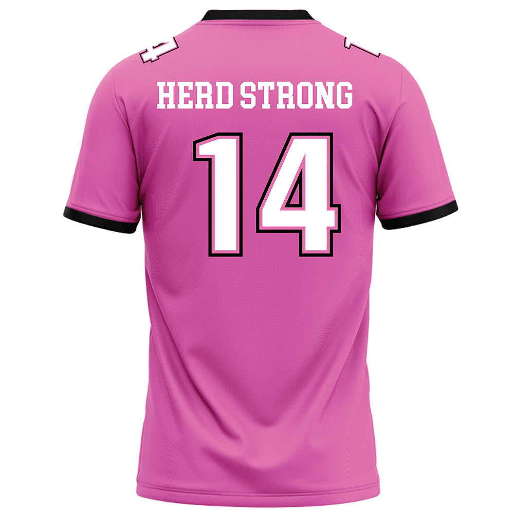 Marshall - NCAA Football : Philipp Davis - Pink Football Jersey-1
