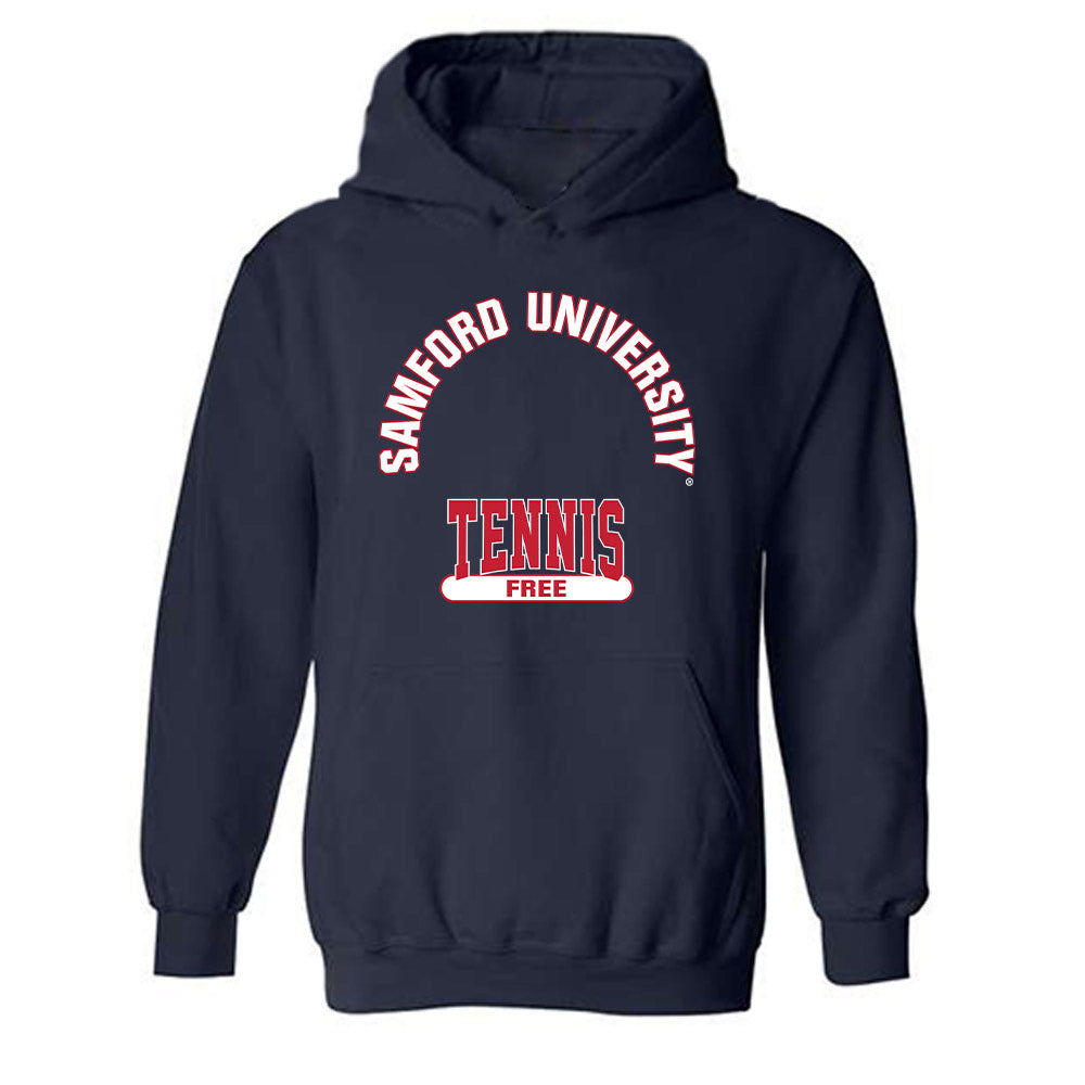 Samford - NCAA Men's Tennis : Parker Free - Classic Fashion Shersey Hooded Sweatshirt-0