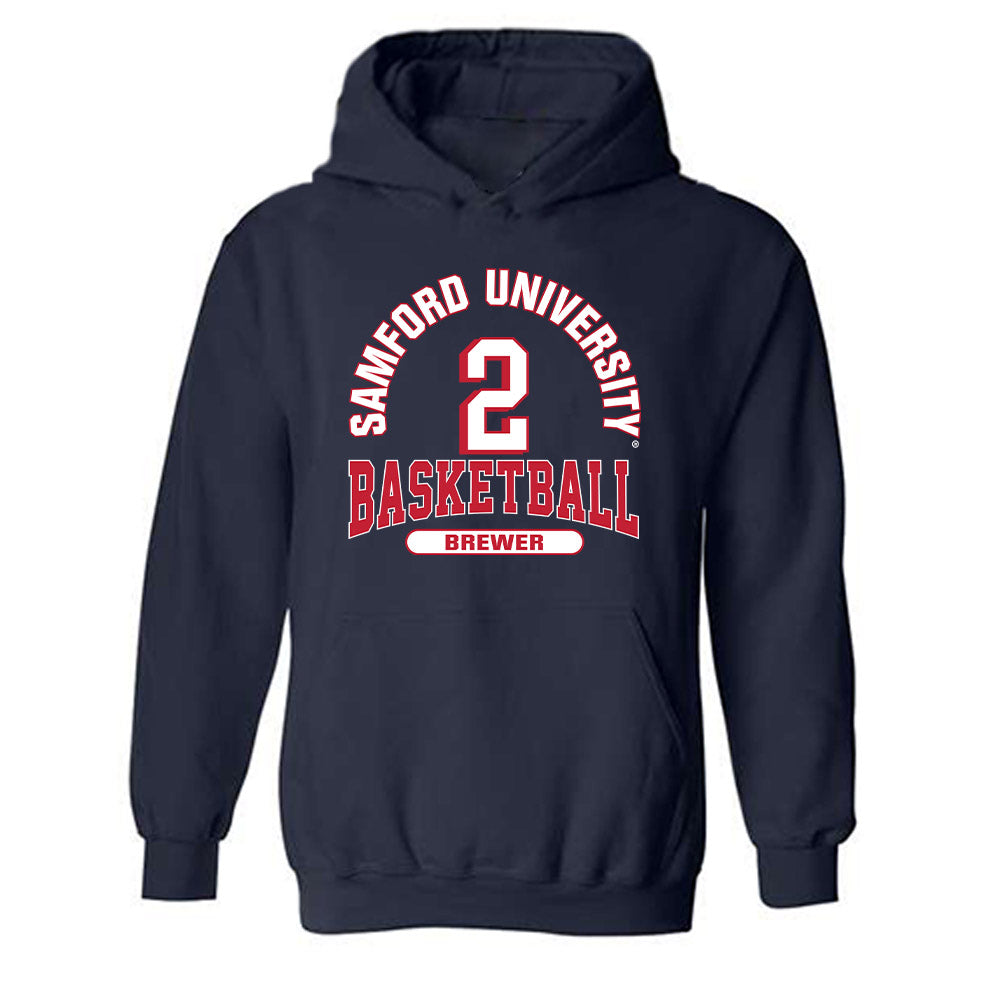 Samford - NCAA Women's Basketball : Avary Brewer - Classic Fashion Shersey Hooded Sweatshirt-0