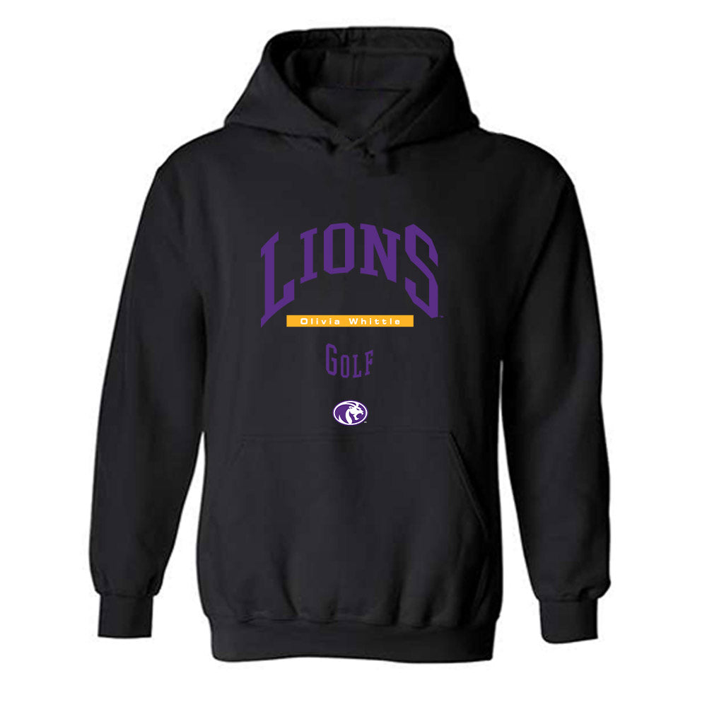 North Alabama - NCAA Women's Golf : Olivia Whittle - Classic Fashion Shersey Hooded Sweatshirt-0