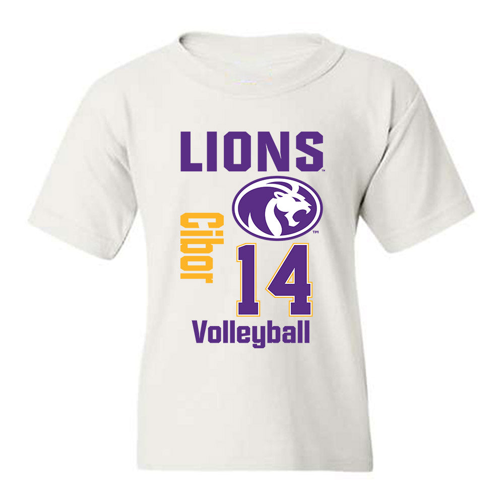 North Alabama - NCAA Women's Volleyball : Mia Cibor - Classic Fashion Shersey Youth T-Shirt-0