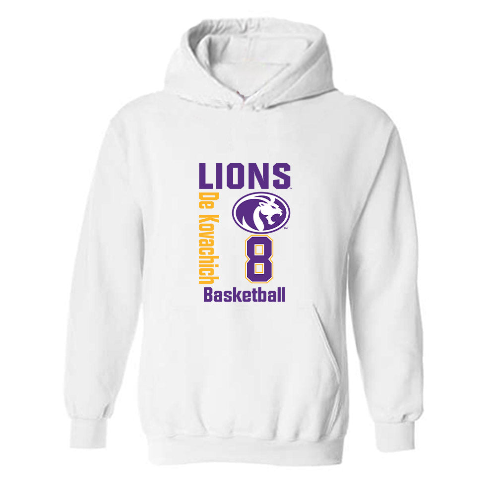 North Alabama - NCAA Men's Basketball : Kevin De Kovachich - Classic Fashion Shersey Hooded Sweatshirt-0