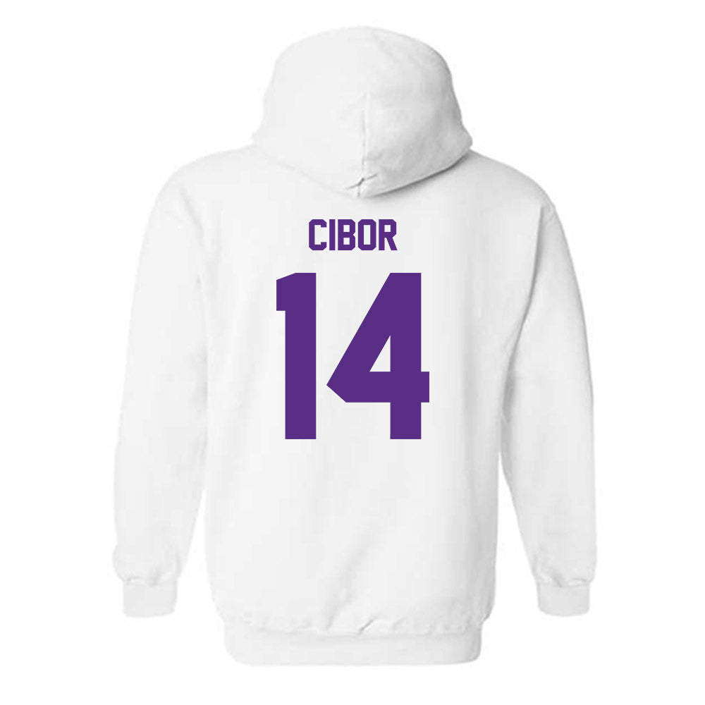 North Alabama - NCAA Women's Volleyball : Mia Cibor - Classic Shersey Hooded Sweatshirt-1