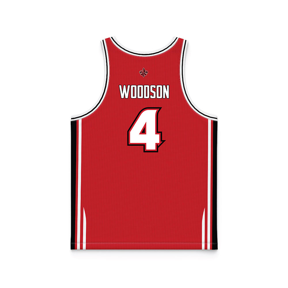 Louisiana - NCAA Men's Basketball : Dariyus Woodson - Red Basketball Jersey-1