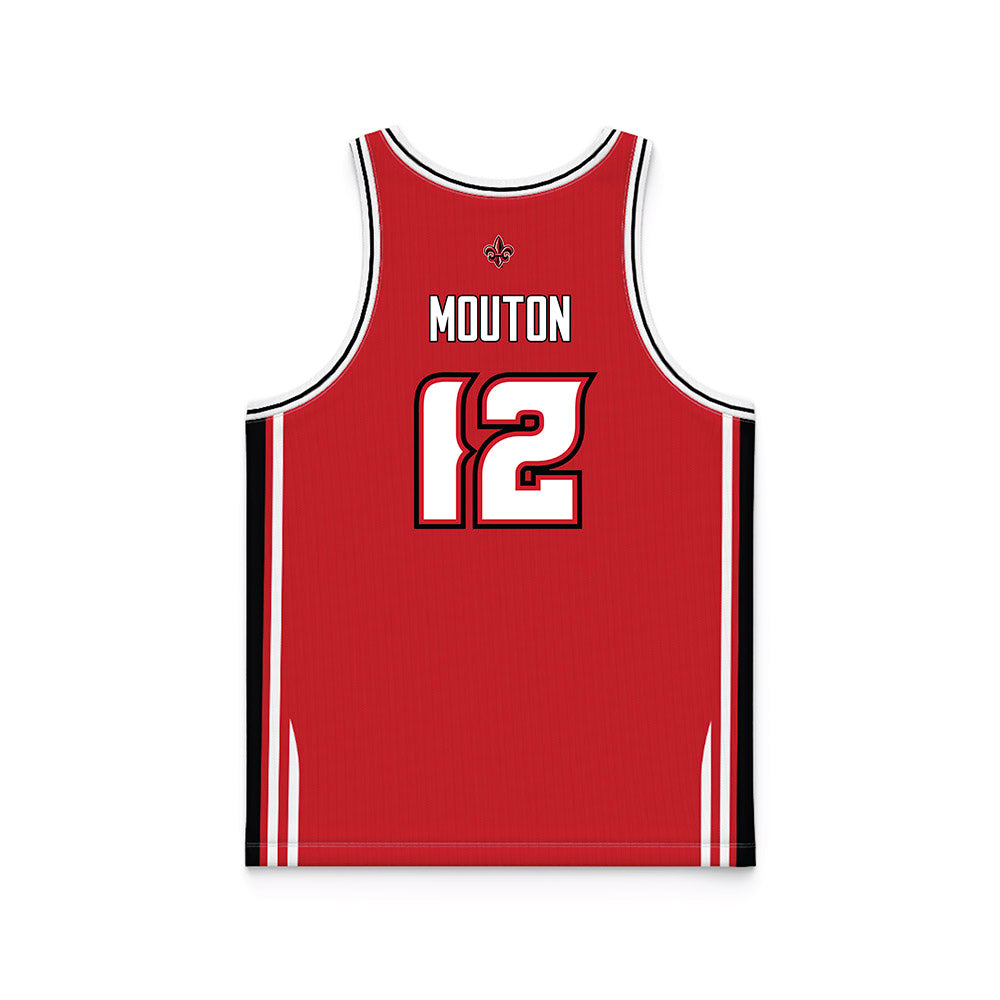 Louisiana - NCAA Men's Basketball : Michael Mouton - Red Basketball Jersey-1
