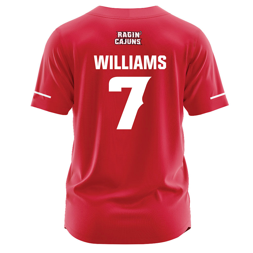 Louisiana - NCAA Softball : Dayzja Williams - Vintage Softball Jersey Red