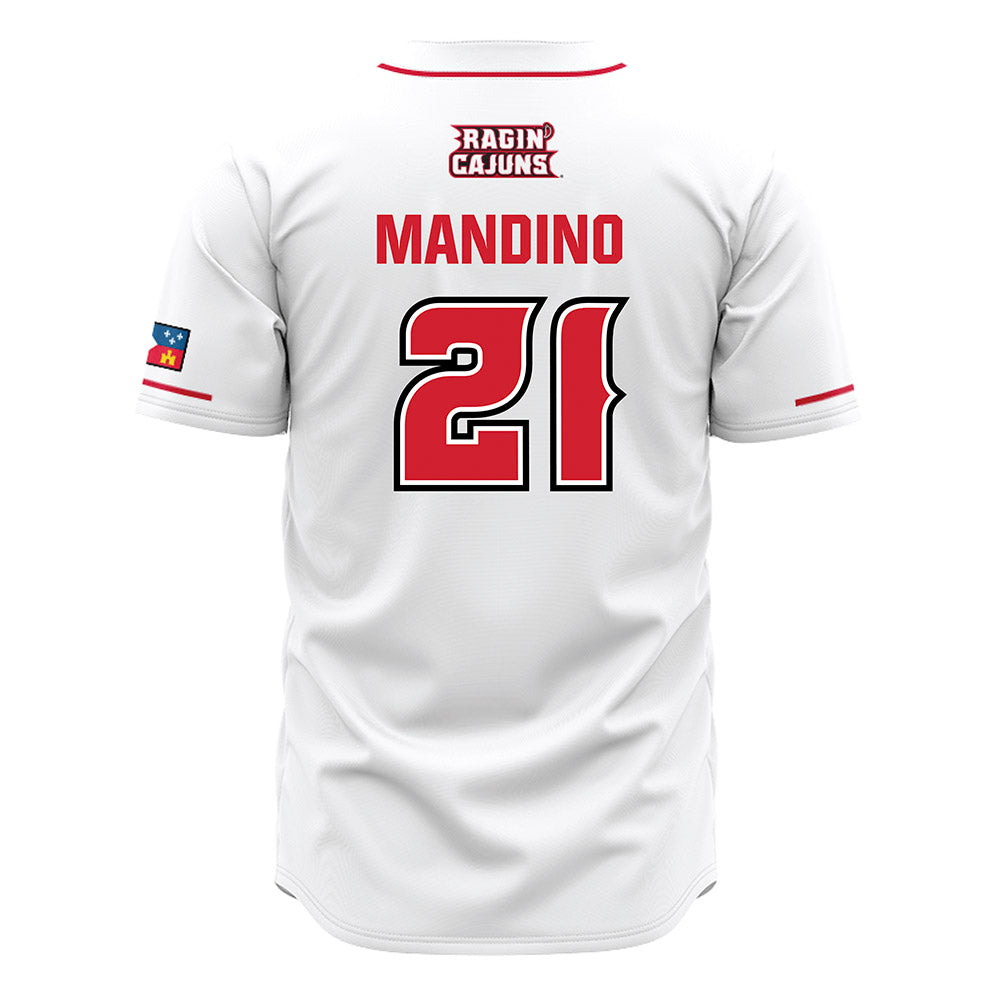 Louisiana - NCAA Baseball : Maddox Mandino - White Jersey-1