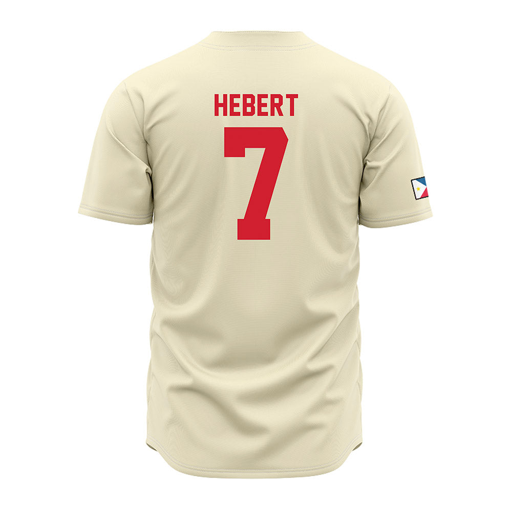 Louisiana - NCAA Baseball : Griffin Hebert - Cream Jersey-1
