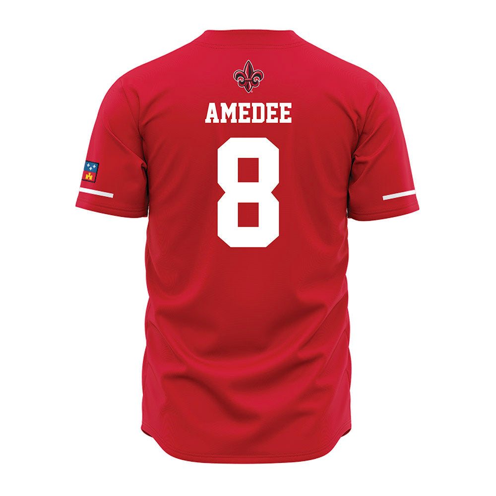 Louisiana - NCAA Baseball : Lee Amedee - Vintage Baseball Jersey Red