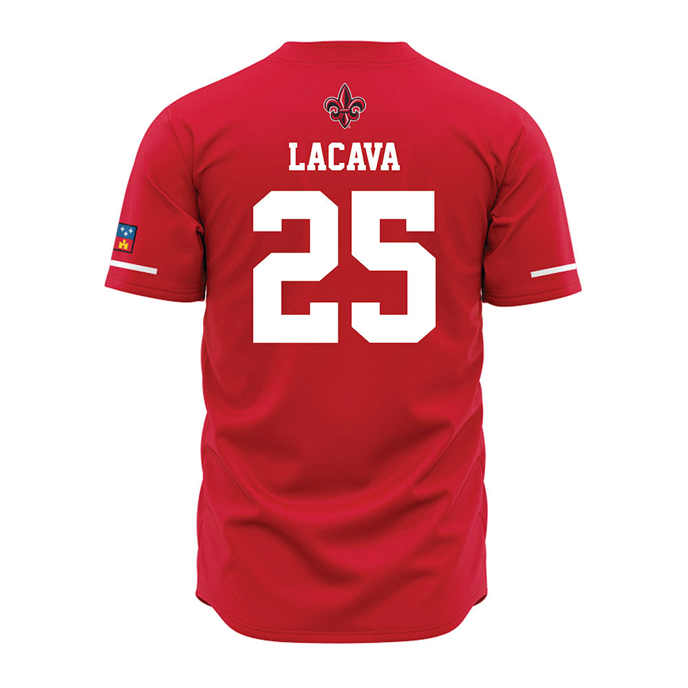 Louisiana - NCAA Baseball : Jayce LaCava - Red Jersey-1