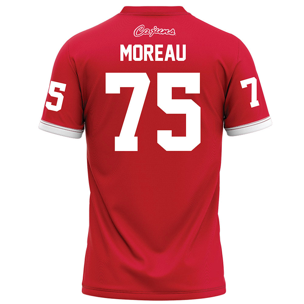 Louisiana - NCAA Football : Kaden Moreau - Red Football Jersey