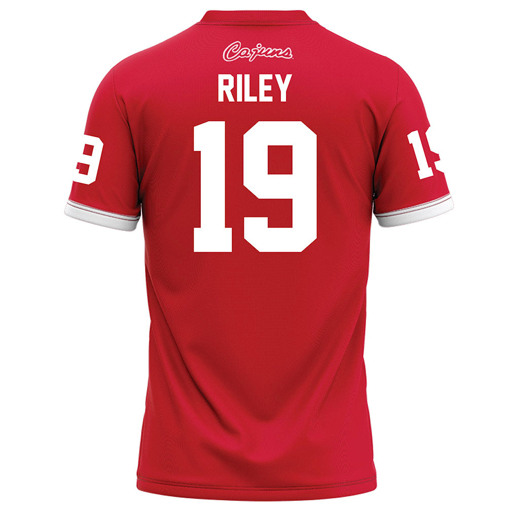 Louisiana - NCAA Football : Cameron Riley - Red Football Jersey-1