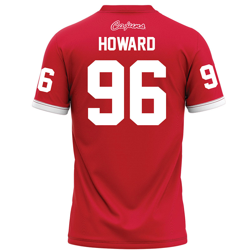 Louisiana - NCAA Football : Chase Howard - Red Football Jersey-1