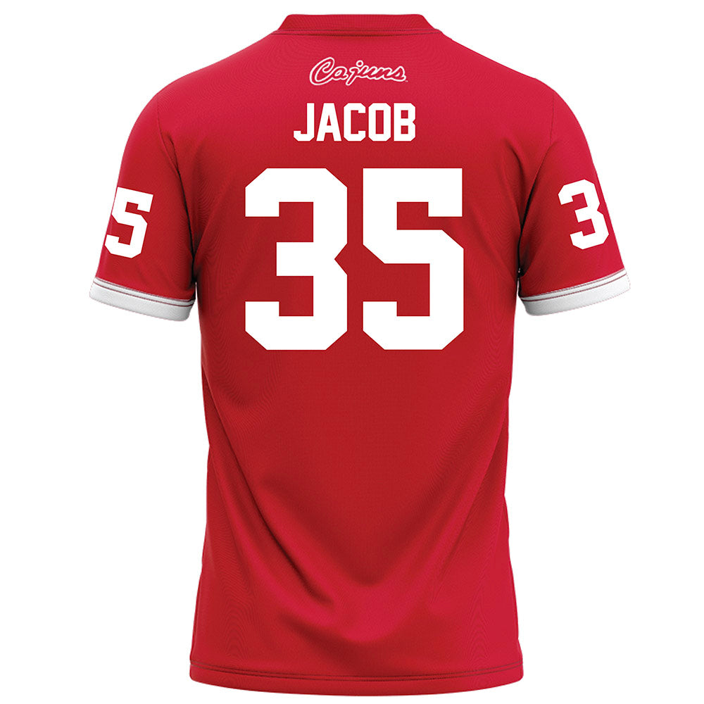 Louisiana - NCAA Football : Collin Jacob - Red Football Jersey-1