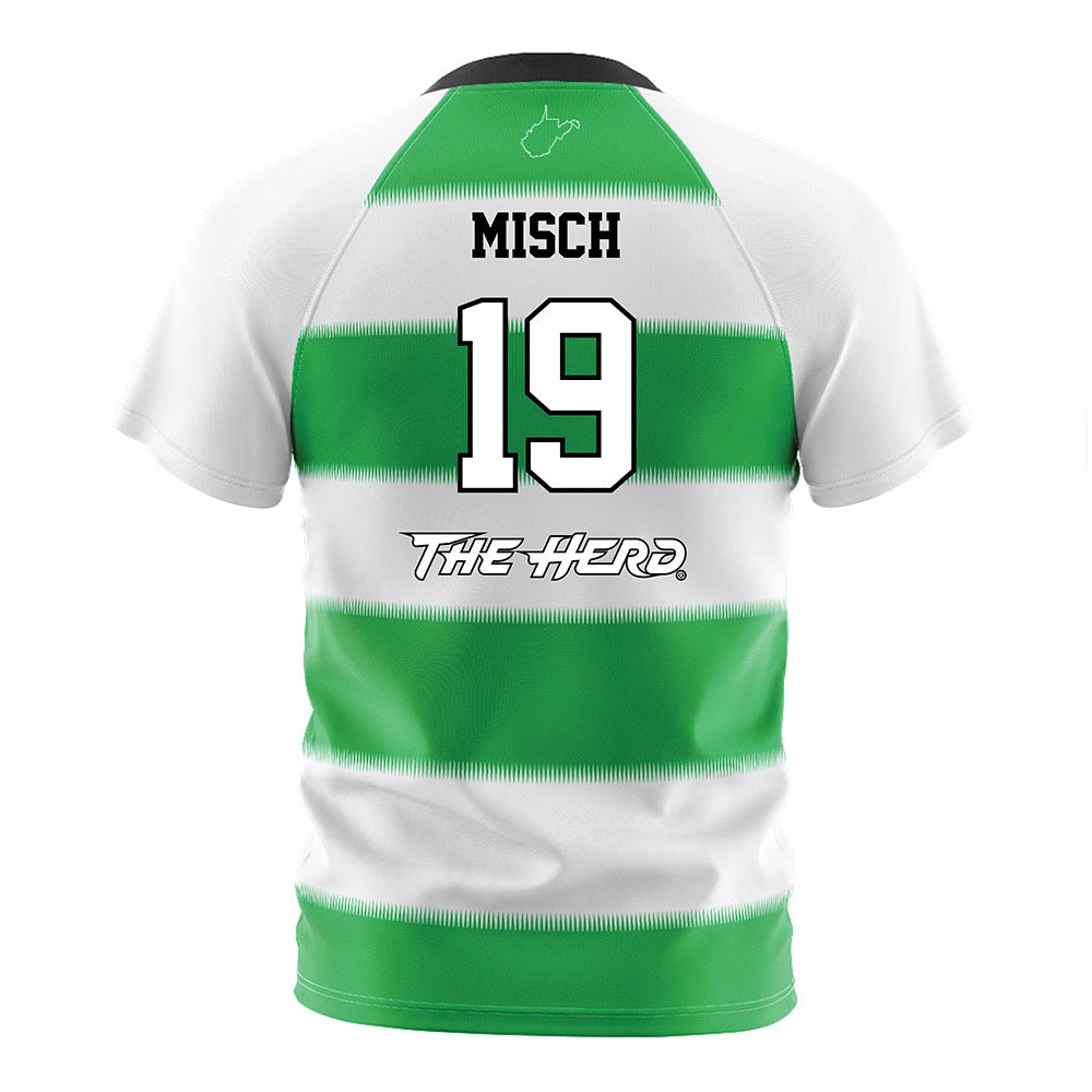 Marshall - NCAA Women's Soccer : Lea Misch - Green Stripes Soccer Jersey-1